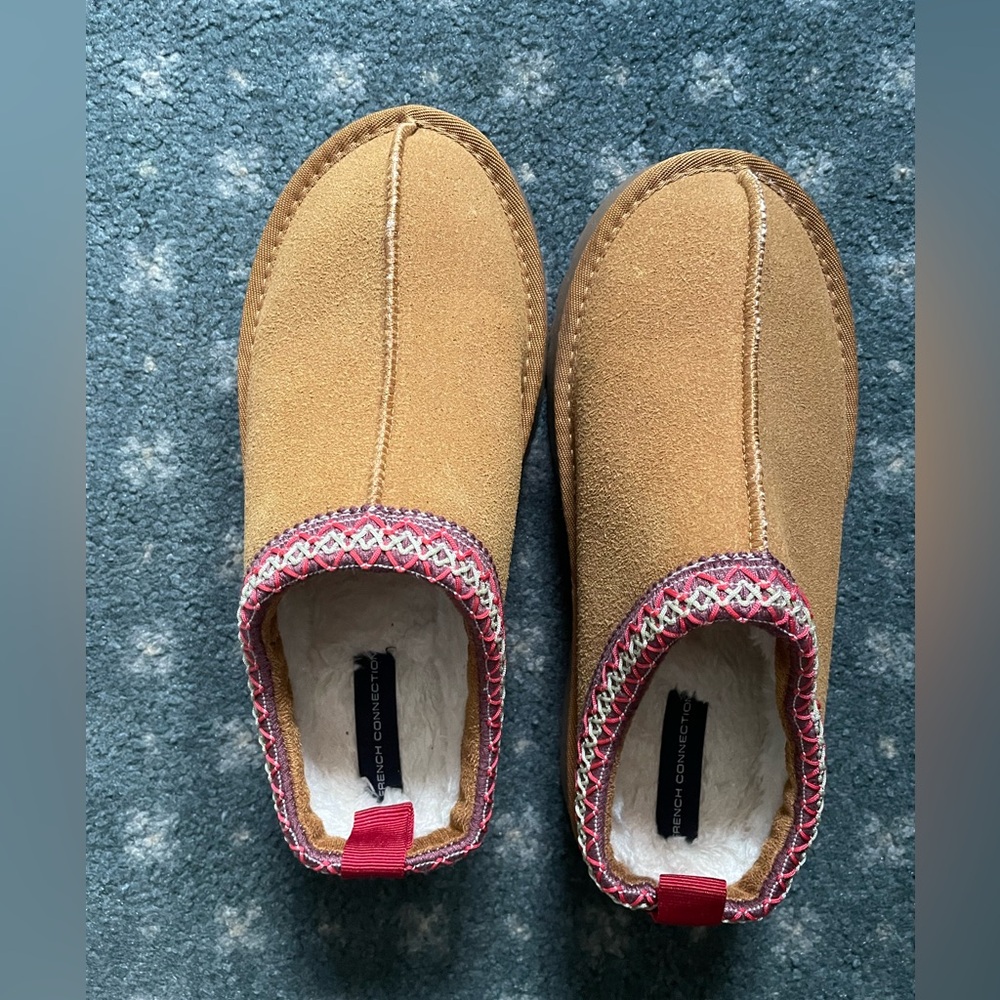French connection platform slippers